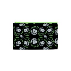 Folk Flowers Print Floral Pattern Ethnic Art Cosmetic Bag (xs) by Eskimos