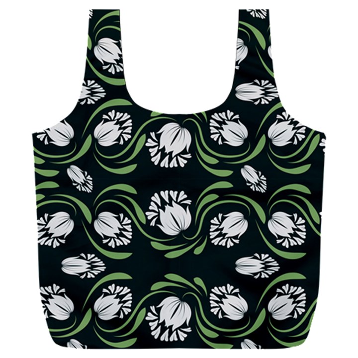 Folk flowers print Floral pattern Ethnic art Full Print Recycle Bag (XXXL)