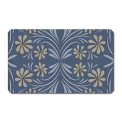 Folk Flowers Print Floral Pattern Ethnic Art Magnet (rectangular) by Eskimos