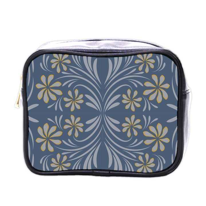 Folk flowers print Floral pattern Ethnic art Mini Toiletries Bag (One Side)