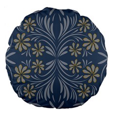 Folk Flowers Print Floral Pattern Ethnic Art Large 18  Premium Flano Round Cushions by Eskimos