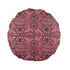 Folk Flowers Print Floral Pattern Ethnic Art Standard 15  Premium Flano Round Cushions by Eskimos