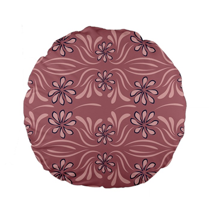 Folk flowers print Floral pattern Ethnic art Standard 15  Premium Flano Round Cushions