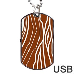 Wooden Texture Vector Background Dog Tag Usb Flash (two Sides) by Eskimos