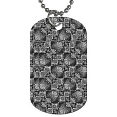 Black And Grey Rocky Geometric Pattern Design Dog Tag (two Sides) by dflcprintsclothing