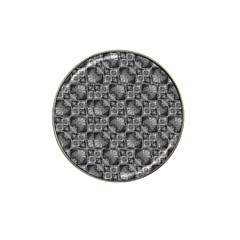 Black And Grey Rocky Geometric Pattern Design Hat Clip Ball Marker (10 pack)