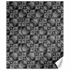 Black And Grey Rocky Geometric Pattern Design Canvas 20  x 24 