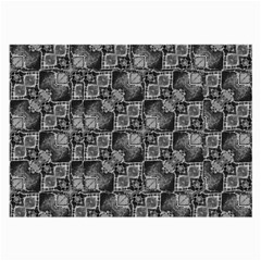 Black And Grey Rocky Geometric Pattern Design Large Glasses Cloth