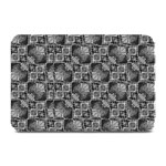 Black And Grey Rocky Geometric Pattern Design Plate Mats 18 x12  Plate Mat