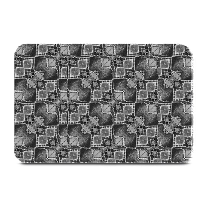 Black And Grey Rocky Geometric Pattern Design Plate Mats