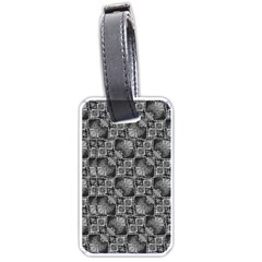 Black And Grey Rocky Geometric Pattern Design Luggage Tag (one Side) by dflcprintsclothing