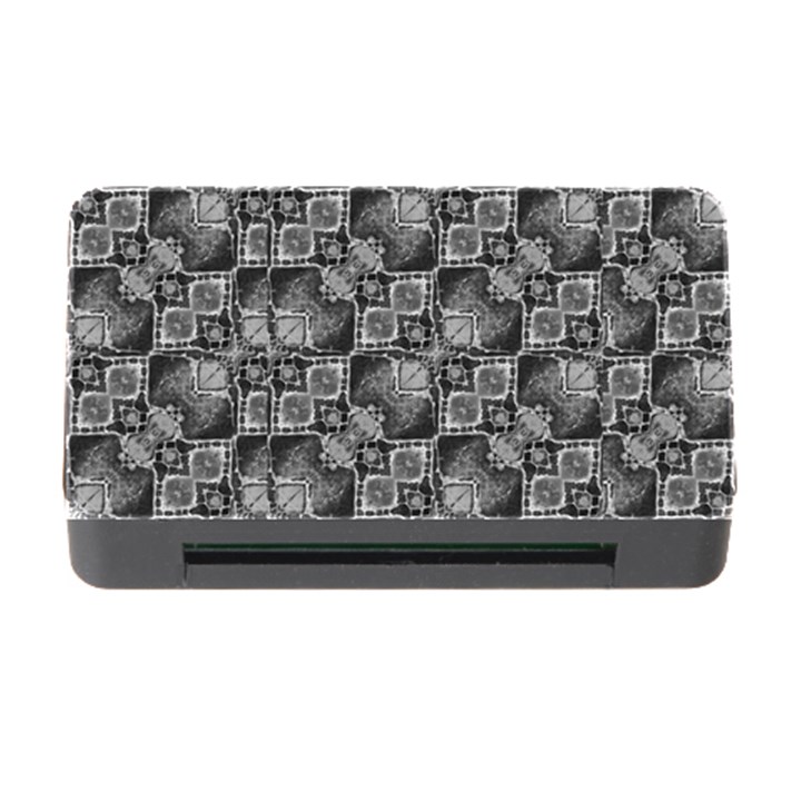 Black And Grey Rocky Geometric Pattern Design Memory Card Reader with CF