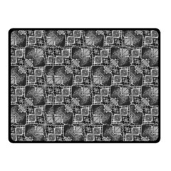 Black And Grey Rocky Geometric Pattern Design Double Sided Fleece Blanket (small) 