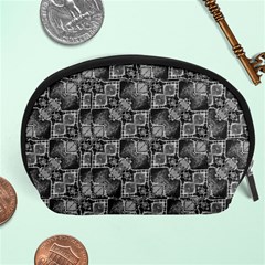 Black And Grey Rocky Geometric Pattern Design Accessory Pouch (large) by dflcprintsclothing