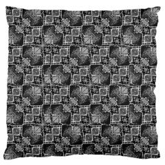 Black And Grey Rocky Geometric Pattern Design Large Flano Cushion Case (two Sides)