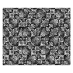 Black And Grey Rocky Geometric Pattern Design Double Sided Flano Blanket (small) 