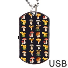 Butterfly Rainbow  Believe In Yourself Adjuste Mushroom Blanket Navy Blue Dog Tag Usb Flash (two Sides) by AFADesignsCo