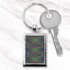 Paris Words Motif Colorful Pattern Key Chain (rectangle) by dflcprintsclothing