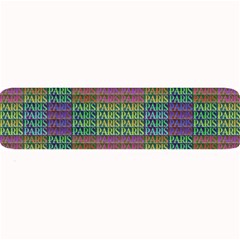 Paris Words Motif Colorful Pattern Large Bar Mats by dflcprintsclothing