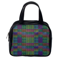 Paris Words Motif Colorful Pattern Classic Handbag (one Side) by dflcprintsclothing