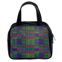 Paris Words Motif Colorful Pattern Classic Handbag (two Sides) by dflcprintsclothing