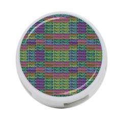 Paris Words Motif Colorful Pattern 4-port Usb Hub (one Side)