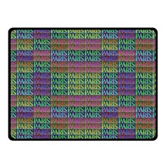 Paris Words Motif Colorful Pattern Fleece Blanket (small) by dflcprintsclothing