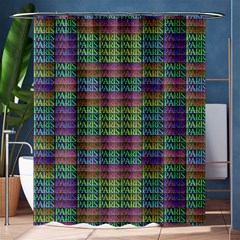 Paris Words Motif Colorful Pattern Shower Curtain 60  X 72  (medium)  by dflcprintsclothing