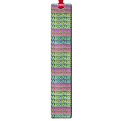 Paris Words Motif Colorful Pattern Large Book Marks by dflcprintsclothing