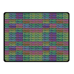 Paris Words Motif Colorful Pattern Double Sided Fleece Blanket (small)  by dflcprintsclothing