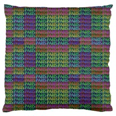 Paris Words Motif Colorful Pattern Standard Flano Cushion Case (one Side)