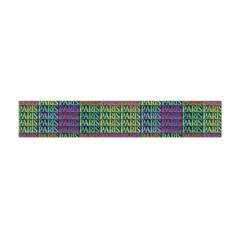 Paris Words Motif Colorful Pattern Flano Scarf (mini) by dflcprintsclothing