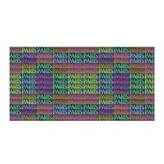 Paris Words Motif Colorful Pattern Satin Wrap by dflcprintsclothing