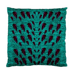 Leaves On Adorable Peaceful Captivating Shimmering Colors Standard Cushion Case (two Sides) by pepitasart