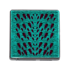 Leaves On Adorable Peaceful Captivating Shimmering Colors Memory Card Reader (square 5 Slot) by pepitasart