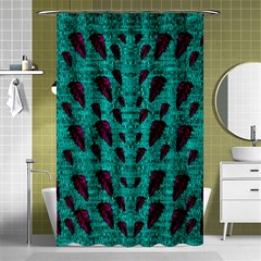 Leaves On Adorable Peaceful Captivating Shimmering Colors Shower Curtain 48  X 72  (small)  by pepitasart