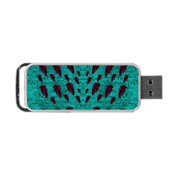 Leaves On Adorable Peaceful Captivating Shimmering Colors Portable Usb Flash (one Side) by pepitasart