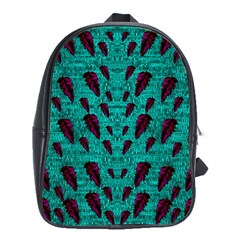 Leaves On Adorable Peaceful Captivating Shimmering Colors School Bag (xl) by pepitasart