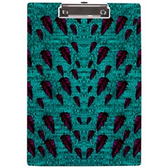 Leaves On Adorable Peaceful Captivating Shimmering Colors A4 Clipboard by pepitasart