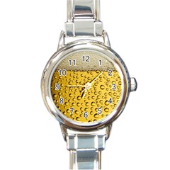 Beer Bubbles Round Italian Charm Watch by Wegoenart