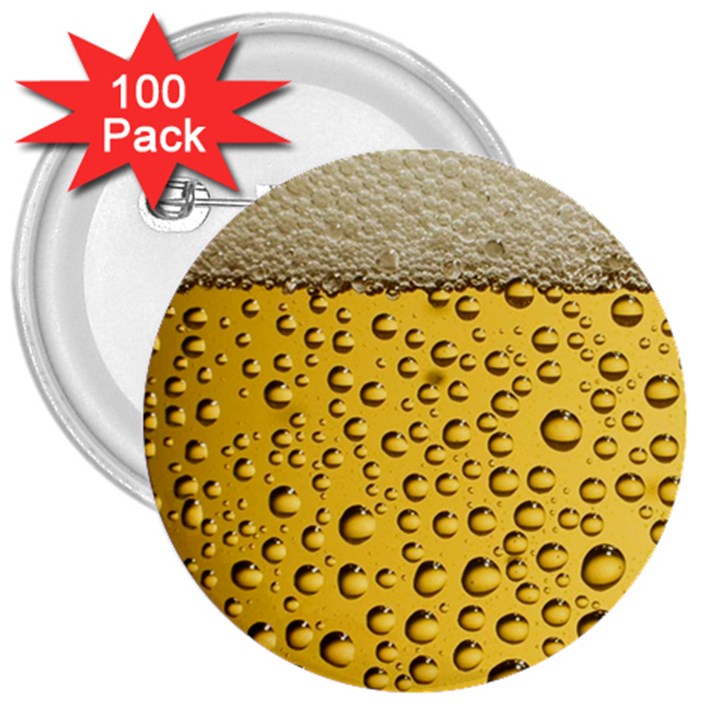 Beer Bubbles 3  Buttons (100 pack) 