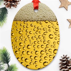 Beer Bubbles Oval Ornament (two Sides)