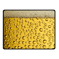 Beer Bubbles Double Sided Fleece Blanket (small)  by Wegoenart