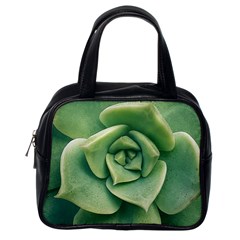 Echeveria Imbricata Closeup Photo Classic Handbag (one Side) by dflcprintsclothing