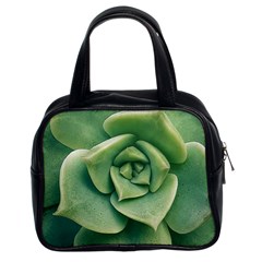 Echeveria Imbricata Closeup Photo Classic Handbag (two Sides) by dflcprintsclothing