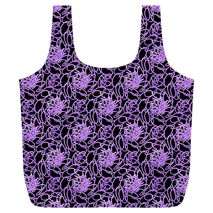 Electric Neon Abstract Print Pattern Full Print Recycle Bag (XL)