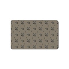 Stylized Cactus Motif Pattern Magnet (name Card)