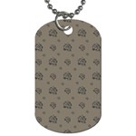 Stylized Cactus Motif Pattern Dog Tag (One Side) Front