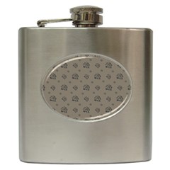 Stylized Cactus Motif Pattern Hip Flask (6 Oz) by dflcprintsclothing