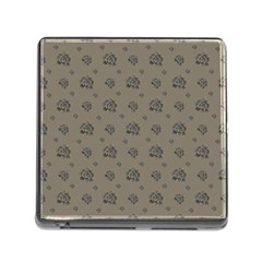 Stylized Cactus Motif Pattern Memory Card Reader (square 5 Slot) by dflcprintsclothing